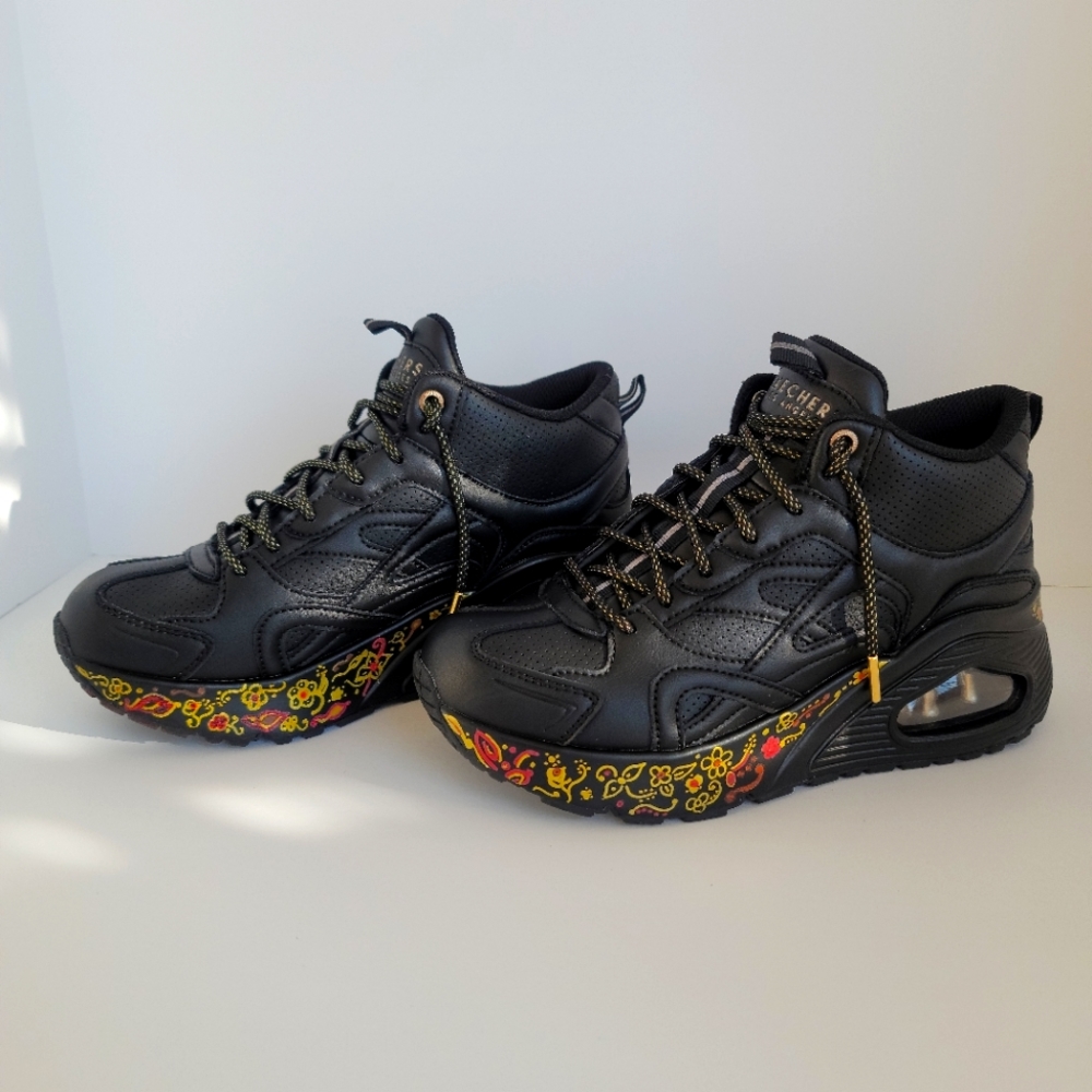 Skechers Street Uno Hi Her Friends Blk Women's Size 9.5 - Picture 5 of 8